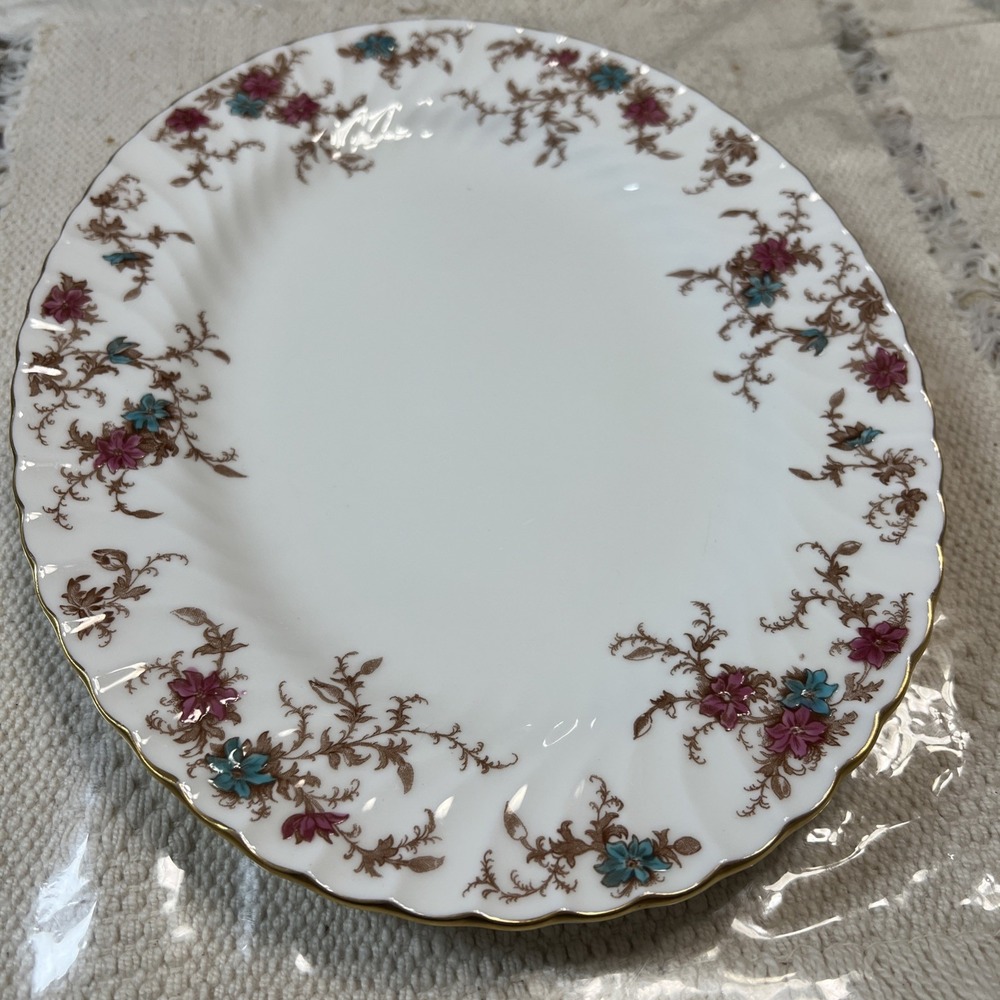 MINTON CHINA ANCESTRAL S-376 LARGE OVAL SERVING‎ PLATTER 12.5" EUC